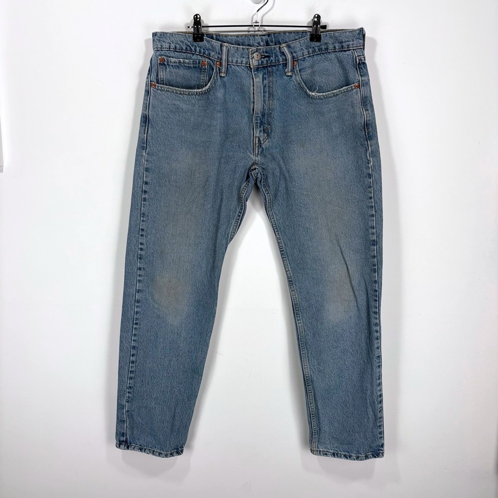 Levi's 502 Jeans Mens 34x32 Blue Regular Taper Fit Denim Classic Casual Everyday